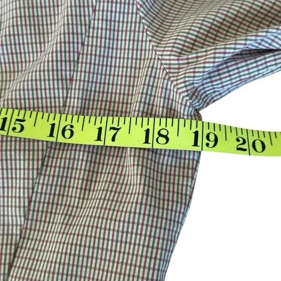 Lafayette 148 Size 4 Gingham Snap Collared Shirt Blouse Career Work Office - Picture 11 of 15